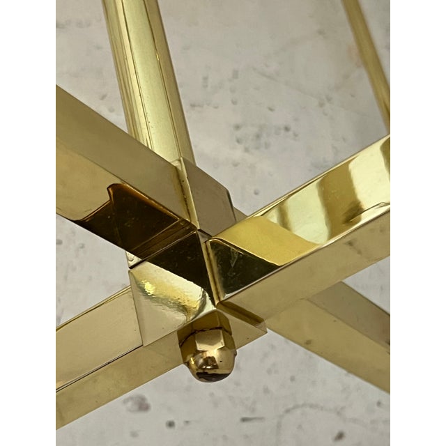 Vintage Collapsible Brass Campaign Table With Removable Handled Tray a Pair For Sale - Image 9 of 12