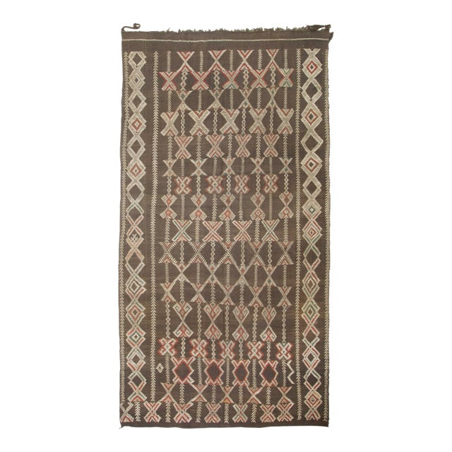 Oversize Vintage Moroccan Zaine Kilim - 9'1" x 17'2" For Sale