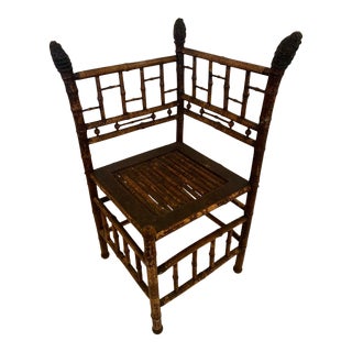 Bamboo Vintage Corner Chair For Sale