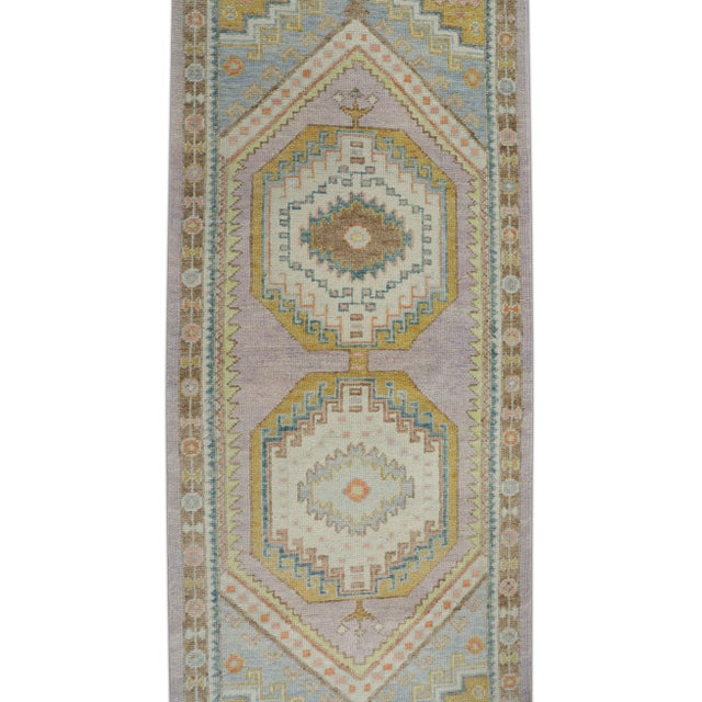 Early 21st Century Modern Turkish Oushak Rug 3' x 8'6" For Sale - Image 5 of 7
