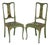 Set of Vintage Chinese Green Side Chairs, 1920s For Sale