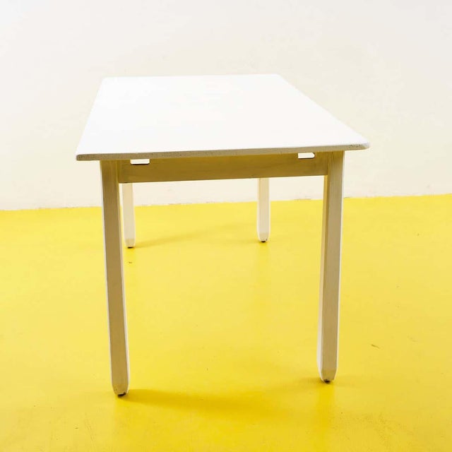 White Table in Wood For Sale - Image 5 of 7