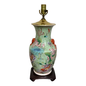 Late 19th Century Chinese Hand-Painted Lamp
