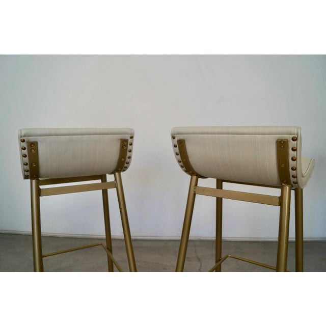 1950's Mid-Century Modern Vista of California Bar Stools - Set of 3 For Sale - Image 9 of 13