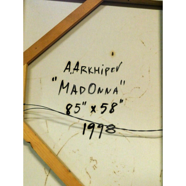 Anton Arkhipov Madonna Christ Original Painting on Canvas Artist Framed Listed For Sale - Image 4 of 11