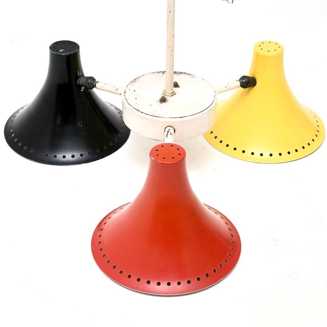 Vintage Italian Tricolour Chandelier, 1950s For Sale - Image 6 of 9