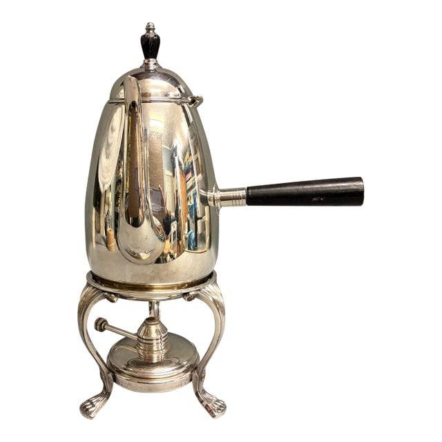 1950s F. B. Roberts Coffee Server With Warming Stand For Sale