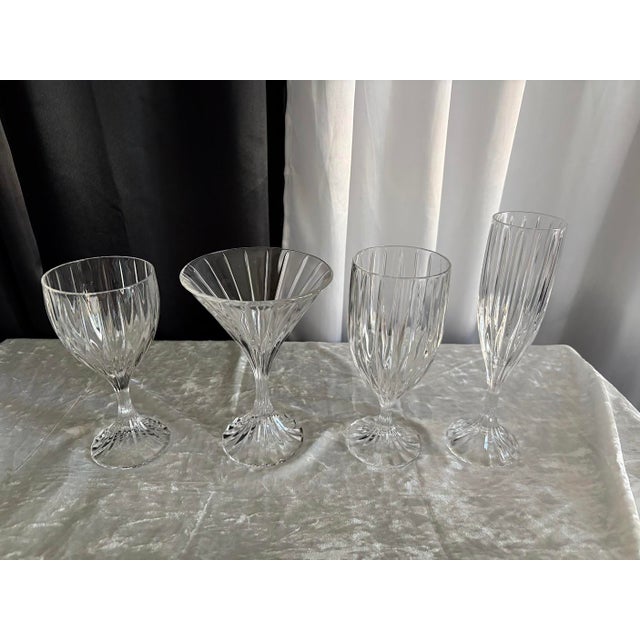 1980s Elegant Mikasa Park Lane Crystal Drinkware Suite - 32 Pieces For Sale - Image 12 of 12