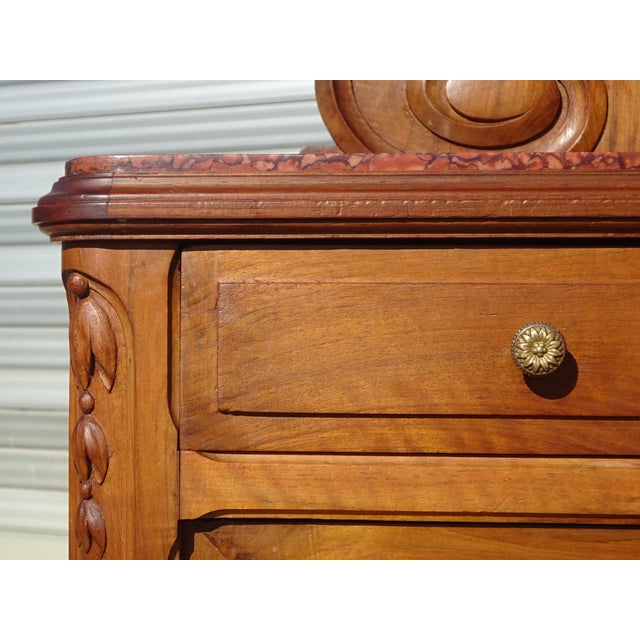 Glass Walnut Dressing Table, 1950s For Sale - Image 7 of 18
