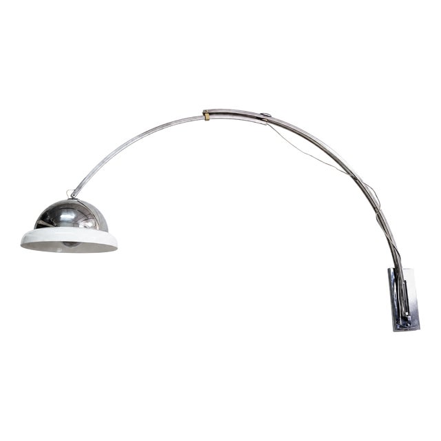 Telescopic Wall Lamp in Steel and Opaline Acrylic by Goffredo Reggiani for Reggiani, Italy, 1960s For Sale