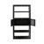 Organize and beautify your home with this contemporary black wooden bookshelf. Offering abundant display space on its open...