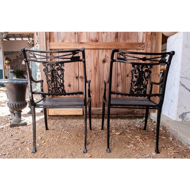 Black 1950s Molla Diana the Huntress Powder Coated Iron Chairs — Set of Four For Sale - Image 8 of 9