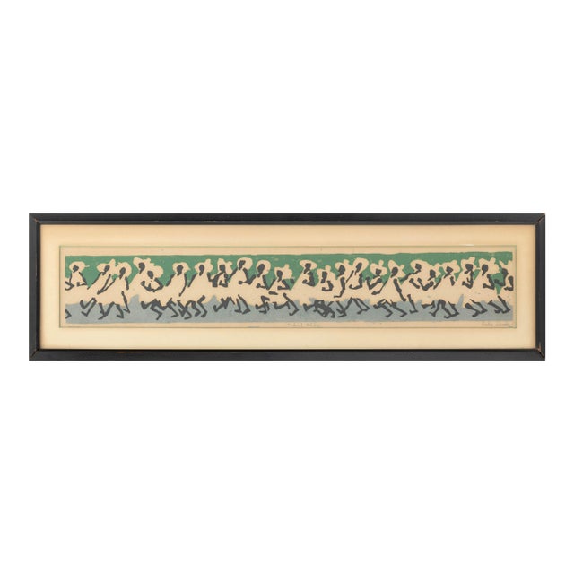 Emilio Sanchez "Tropical Vacation" Woodcut Print For Sale