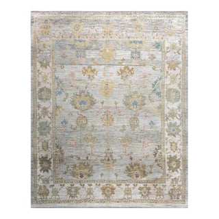 21st Century Turkish Oushak Wool 10x13 Slate, Green & Tan Handmade Area Rug #1144097 For Sale