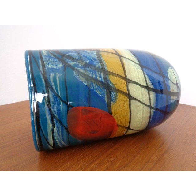 Large Italian Murano Glass Vase, 1960s For Sale - Image 9 of 14