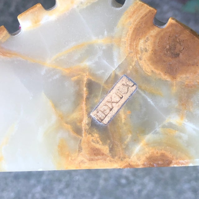 Mid-Century Modern Vintage Aztec Onyx Stone Aztec Mayan Bookends For Sale - Image 3 of 11