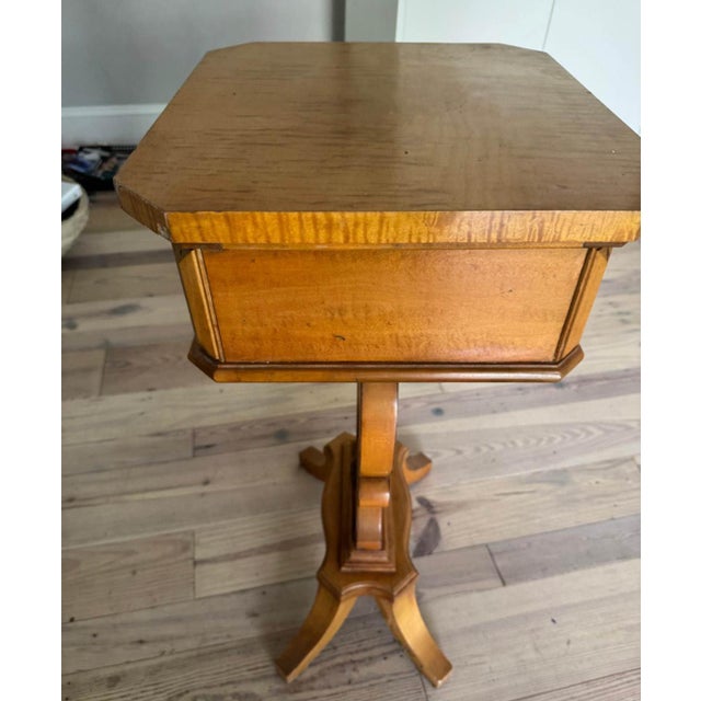 Early 20th Century Early 20th Century "Biedermeier Style" Lyre Side Table For Sale - Image 5 of 9