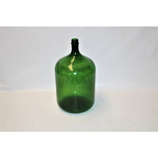 Glass Bottle Green Demi Jon Transparent 1950s For Sale - Image 12 of 12