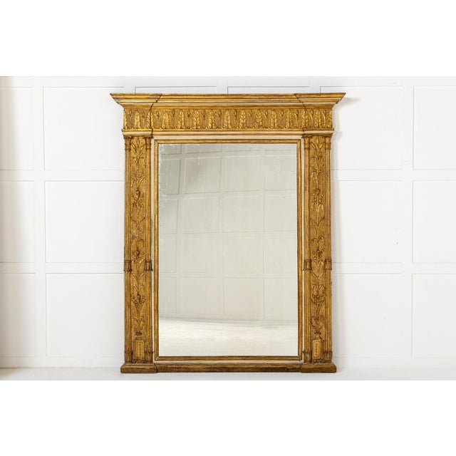 Large 19th Century Italian Giltwood Mirror For Sale - Image 7 of 7