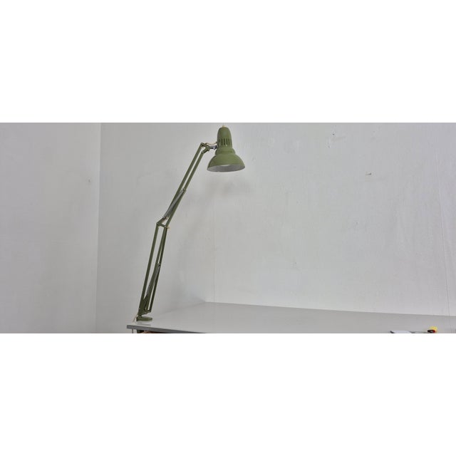 Vintage Green Table Lamp from Ledu, Sweden, 1960s For Sale - Image 4 of 18