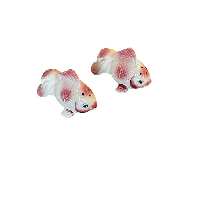 1950s Vintage Asian Koi Goldfish Salt and Pepper Shakers - a Pair For Sale - Image 5 of 5
