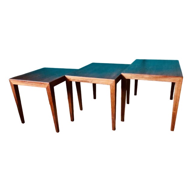 Rosewood Side Tables by Séverin Hansen, Denmark, 1965, Set of 3 For Sale