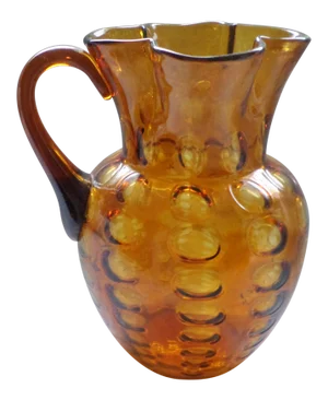 Northwood Hand Blown Amber Water / Ice Tea Pitcher