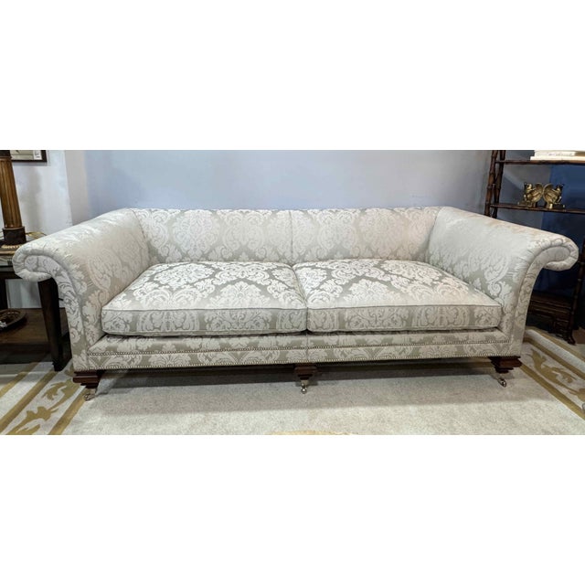2010s Ralph Lauren Heiress Sofa W/ Damask Upholstery For Sale - Image 5 of 14