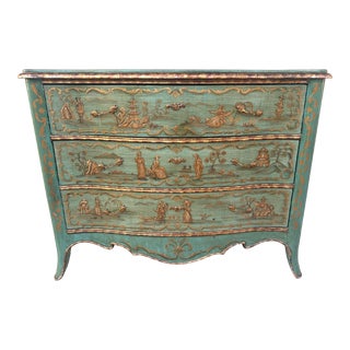 Late 20th Century Vintage Sarreid, Ltd. Verde Chinoiserie Chest For Sale