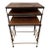 1990s Industrial Wood & Iron Nesting Tables - Set of 3 For Sale