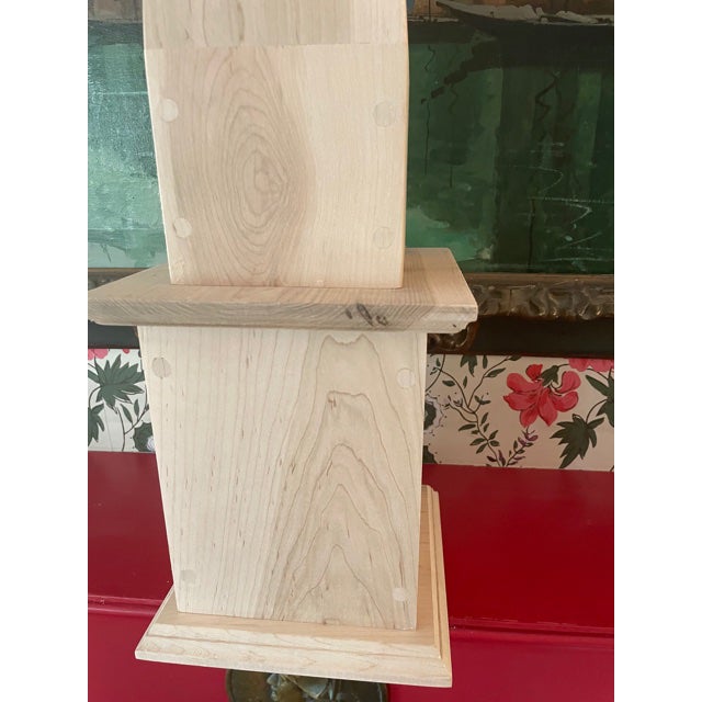 Contemporary Irwin and Lane Large Handmade Wood Obelisk For Sale In New York - Image 6 of 10