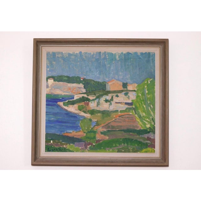Leopold Fare, Southern Landscape, 1960s, Oil on Canvas, Framed For Sale - Image 9 of 18