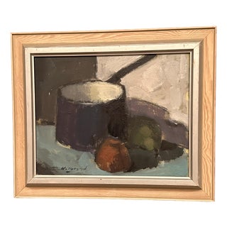 Bengt Hillgrund, Pan and Fruits, 1961, Oil on Canvas, Framed For Sale
