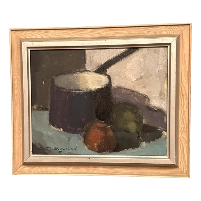 Bengt Hillgrund, Pan and Fruits, 1961, Oil on Canvas, Framed For Sale