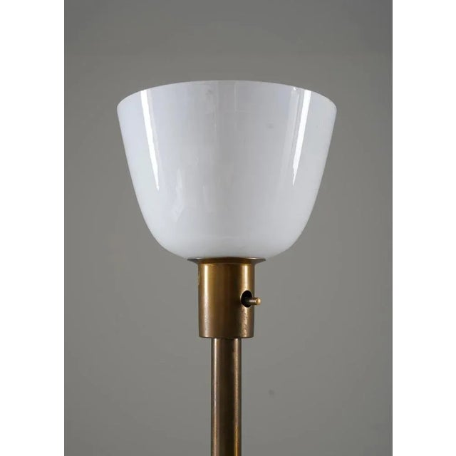 1940s Swedish Brass and Teak Floor Lamp attributed to Böhlmarks, 1940s For Sale - Image 5 of 9
