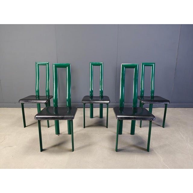Italian Regia Dining Chairs by Antonello Mosca for Ycami, 1980s, Set of 6 For Sale - Image 6 of 13