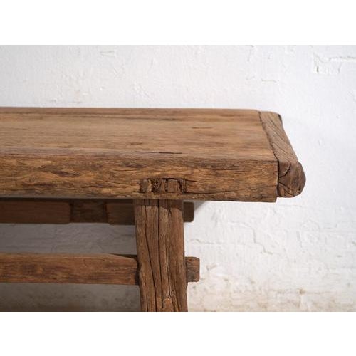 Brown Antique Chinese Qing Dynasty Kang Table in Pine For Sale - Image 8 of 11