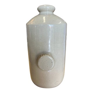 Antique English Stoneware Hot Water Bottle Bed / Foot Warmer For Sale