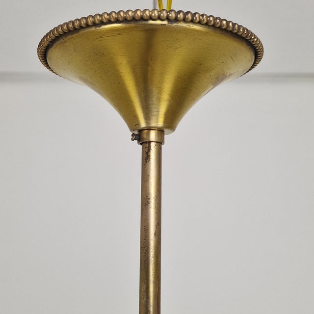 Mid-Century Modern Pendant Light in Murano Glass and Brass by Angelo Brotto for Esperia, 1970s For Sale - Image 10 of 11