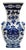 1980s Chinese Blue & White Vase With Pomegranate Handles For Sale