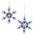Beaded Metal Snowflake Ornament (Set of 12) For Sale