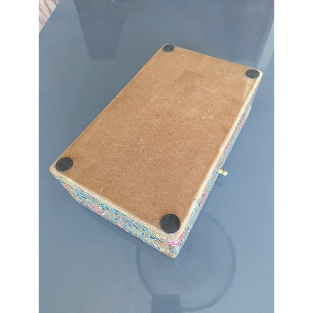 2 Wooden Keepsake Boxes Adorned With Jacobian Flowers For Sale - Image 4 of 4