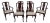 Set of 6 Kindel Queen Anne Mahogany Dining Room Chairs For Sale