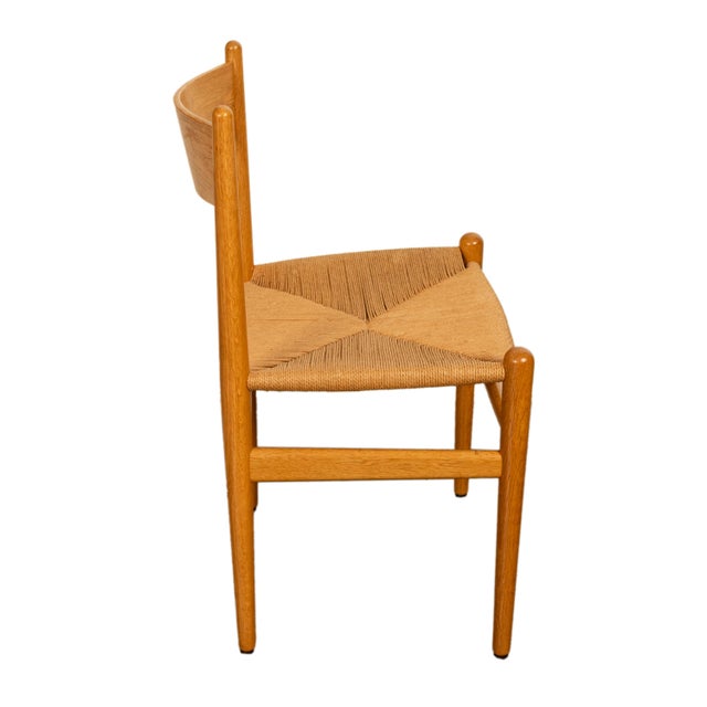 1960s Mid Century Hans Wegner Set of 4 Beech Danish Cord Dining Chairs Carl Hansen & Søn For Sale - Image 11 of 12