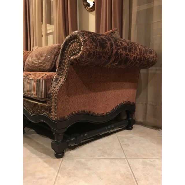 Spanish Colonial Sofa and Ottoman Chairish