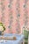 Chinoiserie Mahjong Floral Stripe Grasscloth Wallpaper by House Party | Coral Crack | 8 Yards For Sale - Image 3 of 9