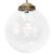 Metal Large Vintage Clear Glass and Brass Globe Pendant Light For Sale - Image 7 of 7