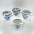 English Vintage Blue Onion Teacups (Blue Fjord, Blue Nordic Patterns From Wood & Sons, Meakin) English Blue and White - Set of Four: For Sale - Image 3 of 14