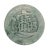 Carved Natural Thick Round Shape Jade Pendant With Chinese Word Gather Fortune For Sale - Image 4 of 4