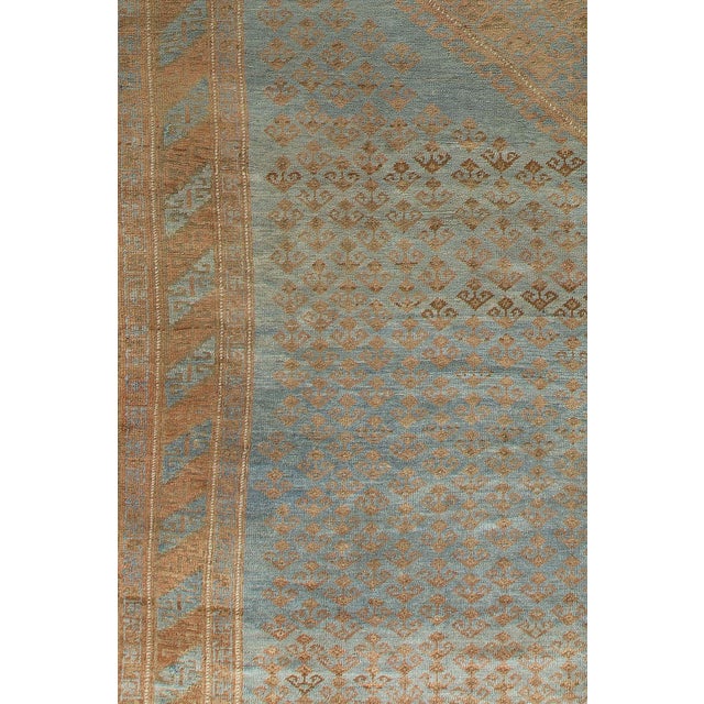 Early 20th Century Early 20th Century Zabihi Collection Powder Blue Tribal Persian Kurd Corridor Rug - 8'7" x 17'1" For Sale - Image 5 of 12
